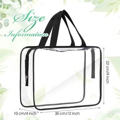 Reginary 10 Pack Large Clear Toiletry Cosmetic Makeup Bag with Zipper