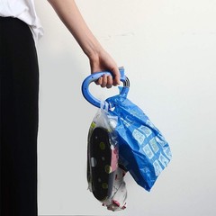 Convenient 2 Pack Grocery Bag Holder with Easy Button Release – Random Colors
