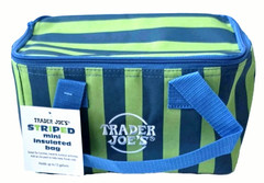 Trader Joe’s Mini Insulated Bag ’26 Summer Fun Collection Blue/Green Stripe NWT