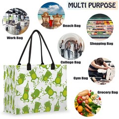 Pardick Frog Cute Tote Bag For Women Travel Bag Reusable Grocery Bag Utility …