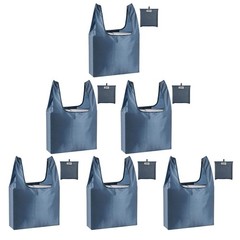 Large Reusable Bags Shopping Washable Foldable 6 Pack Grocery Bags Heavy Duty