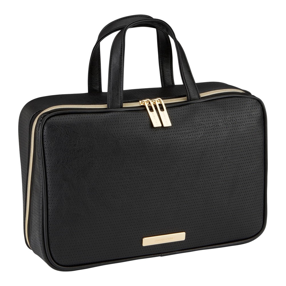Tartan + Twine Zippered Perforated Deluxe Weekender Bag Black Large,