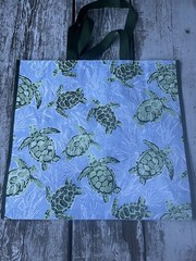HAWAIIAN HONU TURTLE REUSABLE SHOPPING BAG BEACH BAG / BEACH TOTE