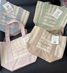 Trader Joe’s Mini Tote Set – 4 Pastel Striped Bags NWT – June 2026