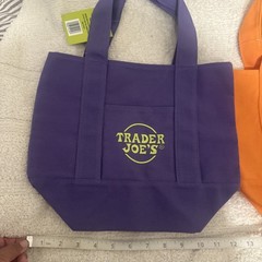 Trader Joe’s Mini Tote Bag Rare Halloween Limited Edition (2 Bags) Orange Purple
