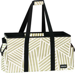 Standing Extra Large Utility Tote Bag with Hard Bottom & Hard Sides, Heavy Duty