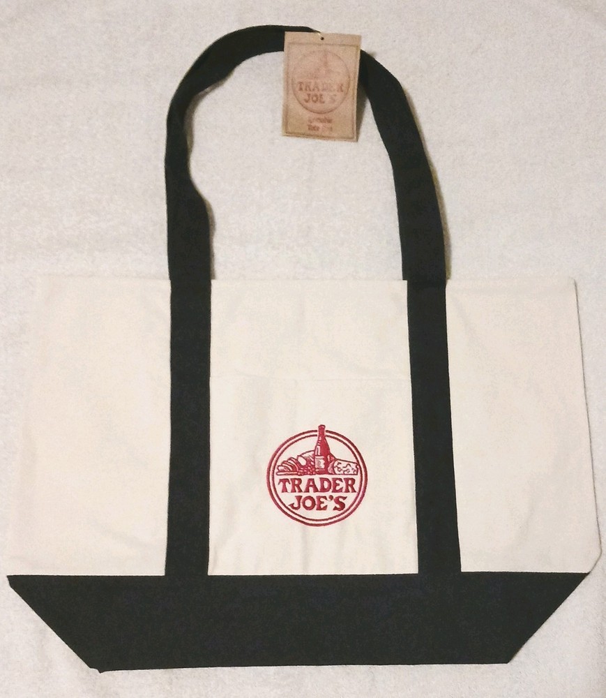 Trader Joe’s Large Dark Blue Canvas Reusable Tote Bag – Limited Edition
