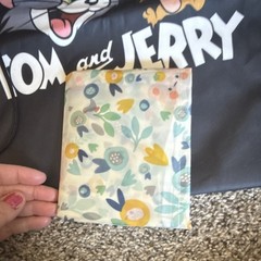 Foldable Cartoon Pattern Reusable Shopping Bag Tote Black Tom and Jerry