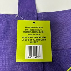LOT 2x — Trader Joe’s Canvas MINI Tote Bag — Halloween Trick Treat Orange Purple
