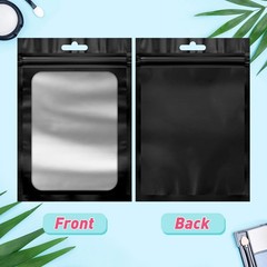 Funfery 300 Pack Smell Proof Resealable Bags for Food 4×6 inch, Black