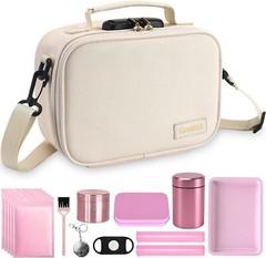 PU Leather Multi-Use Storage Bag Kit with 10 Small Accessories, Portable…