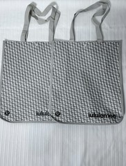 Qty of 2 Lululemon Reusable Tote Shopping Bag – Light Brow – Large 14×16.5×6.6in