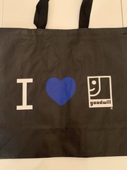 I Love Goodwill Shopping Bag 20″x18″x10″ NWT Reusable / Recyclable Blue Heart