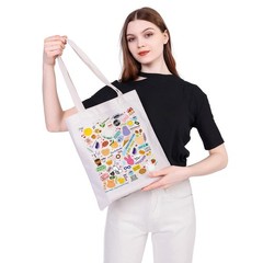 MEIKIUP Korean Group Makeup Bag 9.3 x 2 x 6.7 inches, Around World Tote