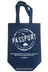 USA America’s National Parks Passport Navy Blue Reusable Shopping Tote Bag New