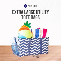 Extra Large Utility Tote Bag, Oversized Collapsible Reusable Wire Frame Recta…
