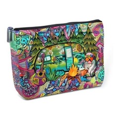 Hippie Gifts Makeup Bag Funny Van Decor Stuff Multicolor272