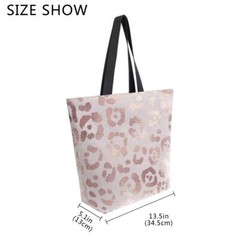 Pfrewn Leopard Canvas Tote Bag Large Grocery Bag Reusable Beach Shopping Bag …