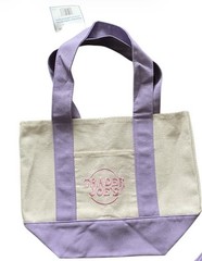 Trader Joe’s LARGE Lavender Canvas Tote Bag AND 4 Mini Pastel Canvas Tote Bags