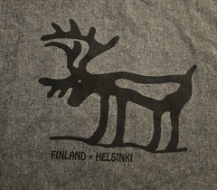 Finland Helsinki European Organic Gray Tote Reusable Shopping Bag Vintage RARE🦌