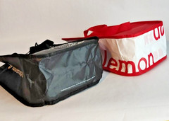 Lululemon Red | Black Reusable Shopping Gift Bag Medium Yoga Tote 9.5″ x 12″