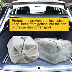 2 Pack Beehive Mesh Transport Bag, 35 × 37 Inch Breathable Bee Hive White-2