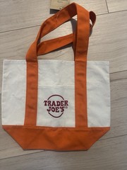 Trader Joe’s Mini Canvas Tote ONLY GIVEN!TO(Friend and family)SmallOrange/White