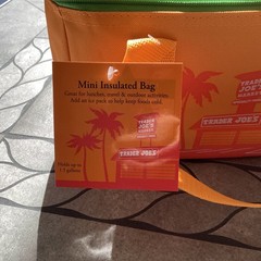 NEW! Trader Joe’s Mini Tote Bag Insulated New Summer 2026-Orange/Green