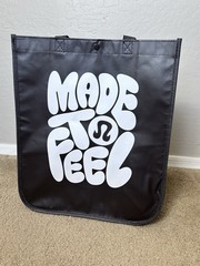 Qty of 2 Lululemon Reusable Tote Shopping Bag – Brown – Large 14×16.5×6.6in