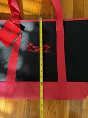 New Trader Joe’s Black Red Insulated XLarge Cooler Tote Reusable Shopping Bag