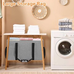 Standing Reusable Grocery Bags with Metal Wire Frame & Hard Bottom, Extra Lar…