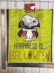 Peanuts Snoopy Vampire Happiness Halloween Reusable Tote Bag + Card + Stickers