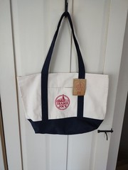 Trader Joe’s Boat Bag – Canvas Tote – Navy Straps – NEW – Rare & Collectible