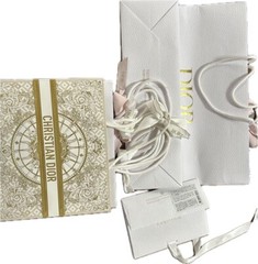Set of 7-Dior Authentic White/Gold Empty Gift Shopping Paper Bags Various size