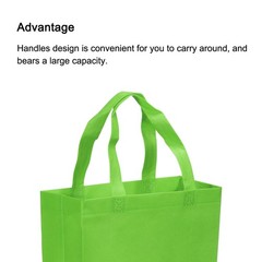 36x25cm Reusable Gift Bags 10pcs Vertical Shopping Bag Green