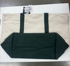 America & Beyond Cherry Embroidered Beach Tote Bag Beige/Green/Red/Black