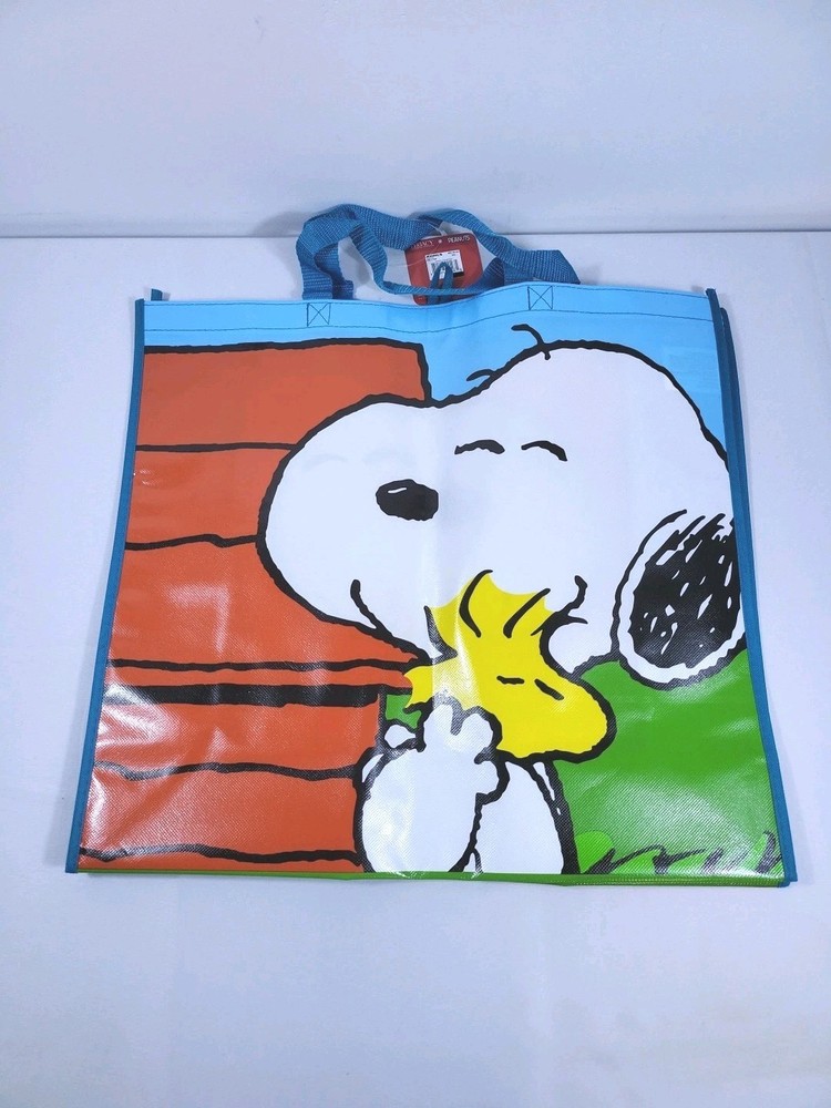 Peanuts New Snoopy & Gang Reusable Shopping Bag Grocery Travel Bag