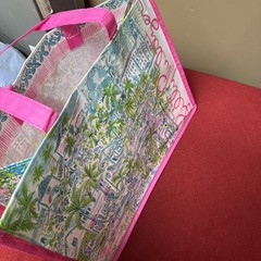 Lilly Pulitzer Reusable Medium Shopping Tote Bag Multicolor 11×14.5×7”