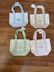 Trader Joe’s Mini Pastel Stripe Canvas Tote Bag Limited Edition Set Of 4 2026