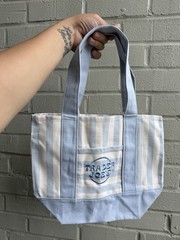 Trader Joe’s Striped Mini Canvas Tote Bag, Reusable, Machine Washable (24) totes