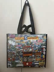 Madrid Shopping Bag 13x.5 X 15.5 Inch, Bleach Handles