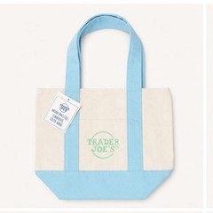 Trader Joe’s Mini Pastel Canvas Tote Bag Multicolor 13x10x6 in, 17 in H
