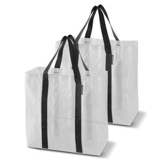 Reusable Grocery Bag XL 42L, Heavy Duty Storage Tote with Handles, Large Util…