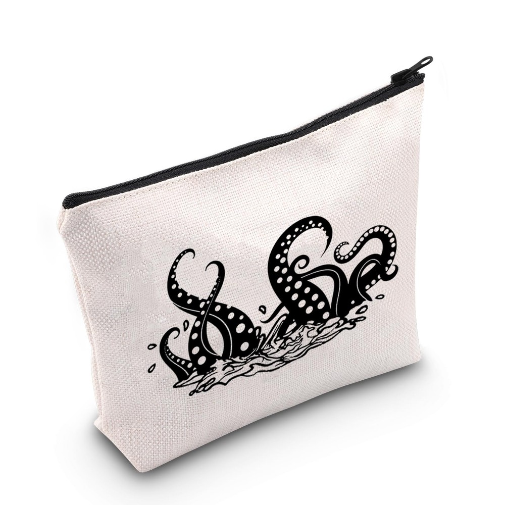 MNIGIU Octopus Lover Gift Tentacle Makeup Bag Marine