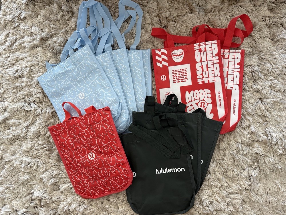 11 x Lululemon Small Current 2025 2026 Logo Reusable Shopping Bag Brand New!