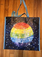 NEW TJX Shopping Bag PRETTY MIRROR BALL Colorful 🌈Reusable Tote Bag