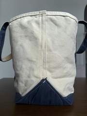 Trader Joe’s Canvas Tote Bag Large Canvas Boat Tote Navy Blue Grocery Beach