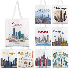 9 Pcs City Souvenirs Gifts New York Tote Bag Bulk San Francisco Canva Tote Bo…