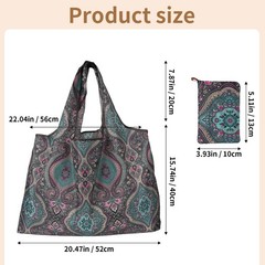 Extra Large Foldable Grocery Bag 22×15 Inch Holds 44 Lb Reusable 3 PCS