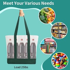 Outer Pocket, 12oz Cotton Blank Canvas Tote Bags 19 x 14.6Inch, 13 x 11Inch
